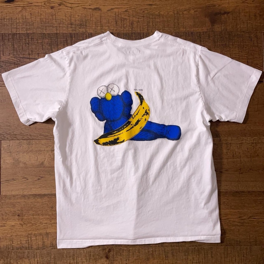 Uniqlo Kaws Andy Warhol Tee Mens XL White Streetwear Velvet Underground Banana